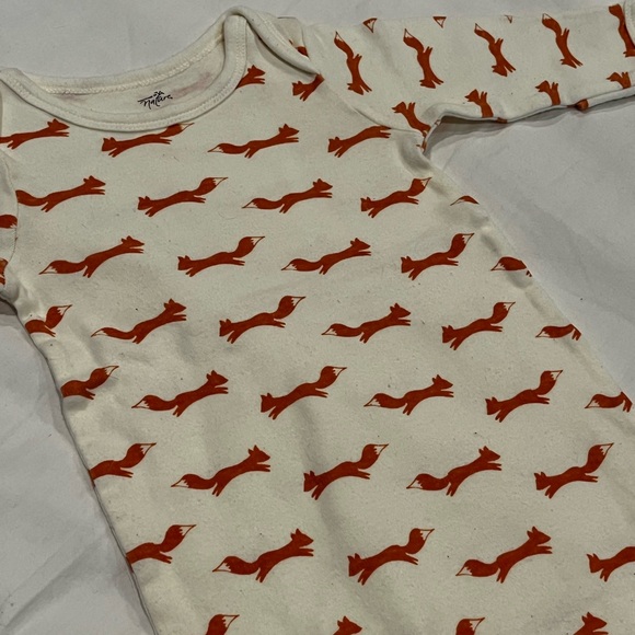 NWOT Infant 0-6 months (3) Piece Fox Gender Neutral Sleep Gown Set - Picture 4 of 12
